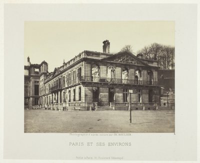 Palace of Saint-Cloud, from the series "Paris and its surroundings" by Charles Soulier