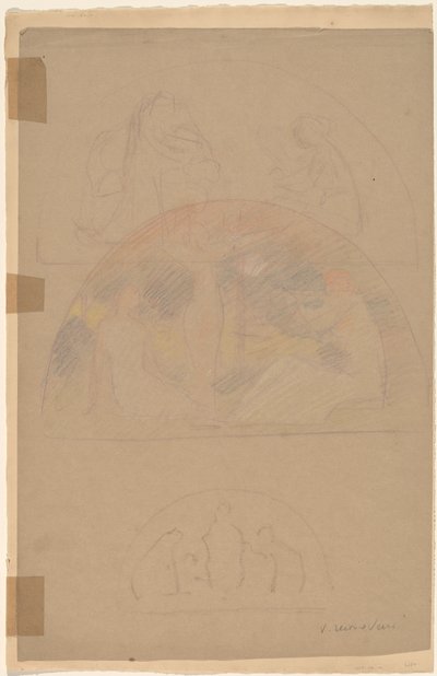 Studies for a Lunette by Charles Sprague Pearce