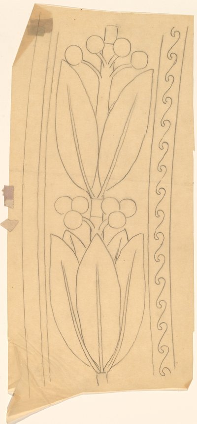 Tracing of a Border Design by Charles Sprague Pearce