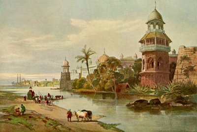 Delhi - The Kings Palace from the River by Charles Stewart Hardinge