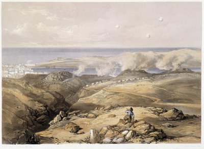 Russian batteries in “Sebastopol” by CH.Hardinge. Litho by Vincent Brooks, d. London 1855 Henry Graves by Charles Stewart Hardinge