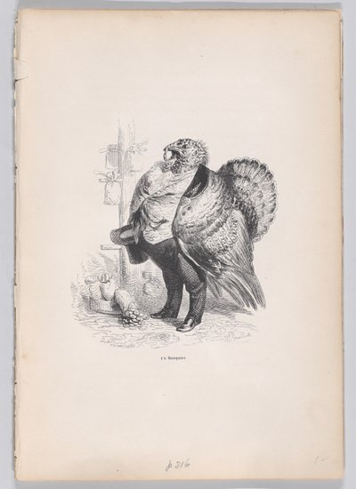 A Banker from Scenes from the Private and Public Life of Animals, ca. 1837-47 by Charles Tamisier