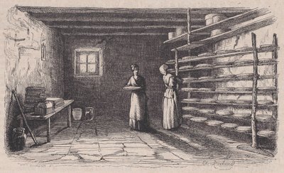 A Cheese Factory, from Magasin Pittoresque, ca. 1852 by Charles Tamisier