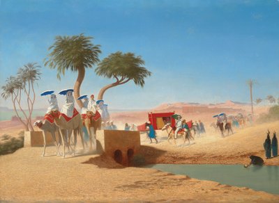 The Empress Eugenie Visiting the Pyramids by Charles Theodore Frere