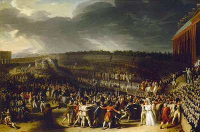 The Festival of the Federation at Champ de Mars on 14 July 1790 by Charles Thevenin