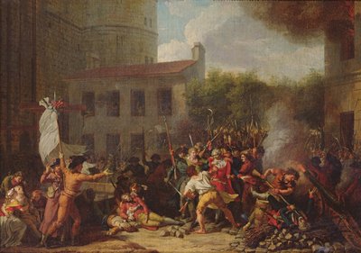 The Storming of the Bastille and the Arrest of Joseph Delaunay on 14th July 1789 by Charles Thevenin
