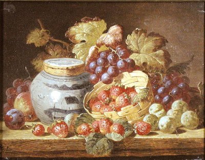 Still Life with Fruit and a Ginger Jar by Charles Thomas Bale