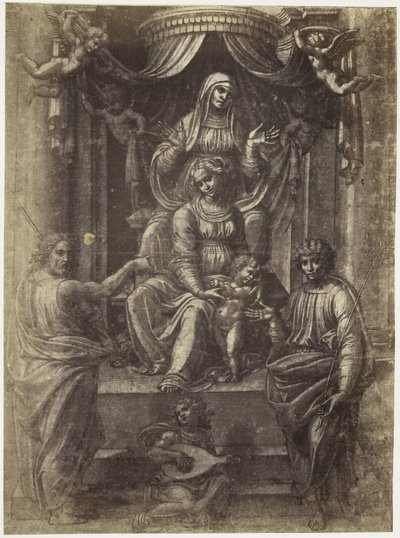 Photoreproduction of a Drawing by Raphael, Anna, Mary and Christ by Charles Thurston Thompson