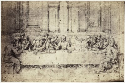Photoreproduction of a Drawing by Raphael, The Last Supper by Charles Thurston Thompson