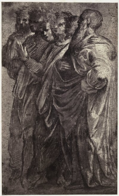 Photoreproduction of a drawing by Raphael, six wise men by Charles Thurston Thompson