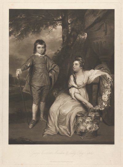 George Viscount Malden and Lady Elizabeth Capel by Charles Turner