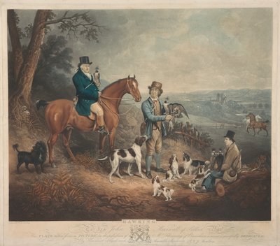 Malcolm Fleming of Barochan 1745-1811. Hawking by Charles Turner