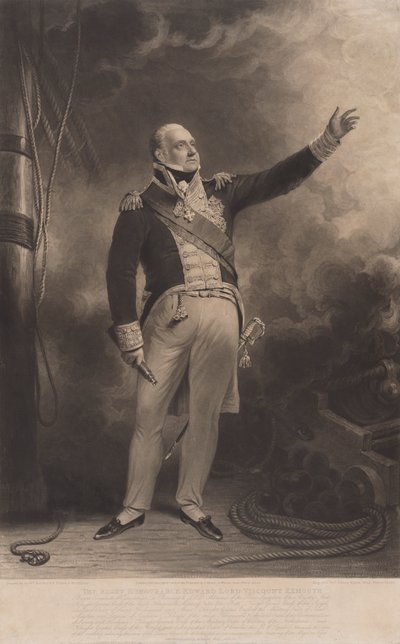 The Right Honorable Edward Lord Viscount Exmouth by Charles Turner