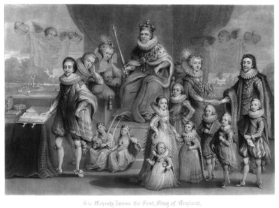 The Family of King James I of England, Scotland and Ireland, 1816 by Charles Turner