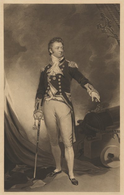 Sir Philip Bowes Vere Broke by Charles Turner after Samuel Lane