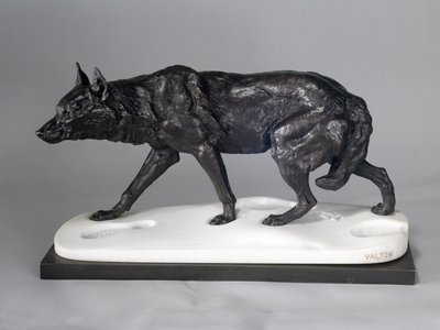 Wolf Tracking in the Snow by Charles Valton