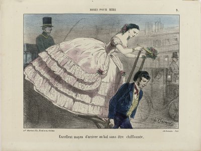 Excellent Means of Arrival. From Modes pour rire, 1855-1859 by Charles Vernier