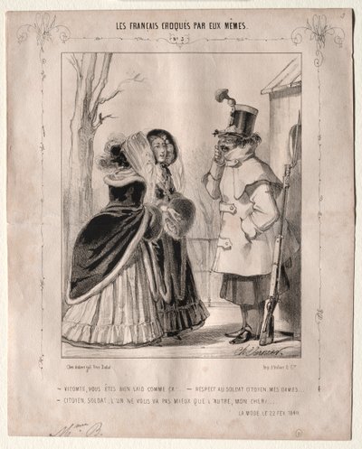 The French Caricatured by Themselves: Viscount, You Are Very Ugly Like That! by Charles Vernier