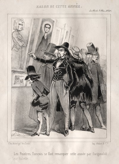 The French Painters Stand Out This Year by the Originality of Their Attire, 1840 by Charles Vernier