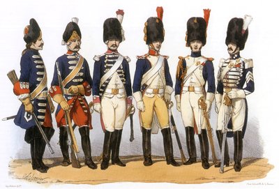 Uniforms in french army: Horse Grenadiers by Charles Vernier