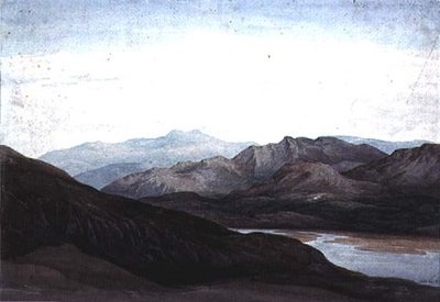 On the River Mawddach, Merionethshire, Cader Idris in the Distance by Charles Vincent Barber