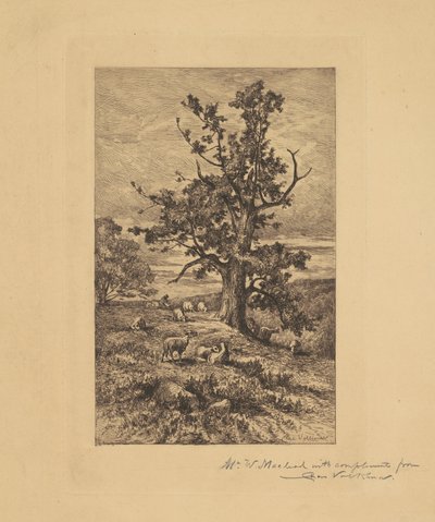Landscape with Sheep by Charles Volkmar