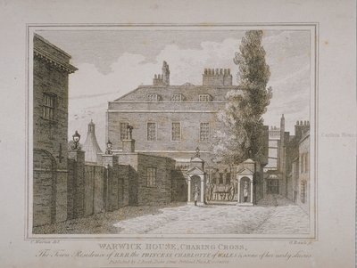 View of Warwick House, engraved by Samuel Rawle and published by John Booth, 1818 by Charles Warren
