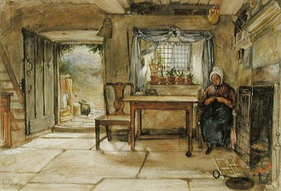 Cottage Interior by Charles West Cope