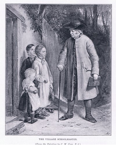 The village schoolmaster, from The Magazine of Art 1893, Cassell and Company by Charles West Cope