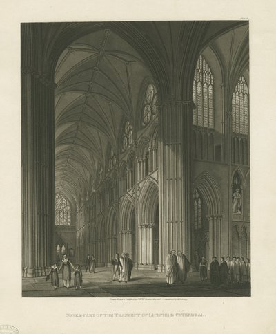 Interior of Lichfield Cathedral - Nave by Charles Wild