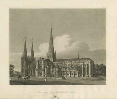 Lichfield Cathedral - South East View by Charles Wild