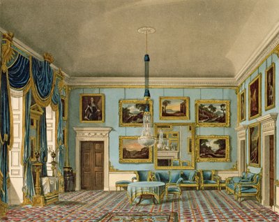 The Blue Velvet Room at Buckingham House, engraved by Daniel Havell by Charles Wild