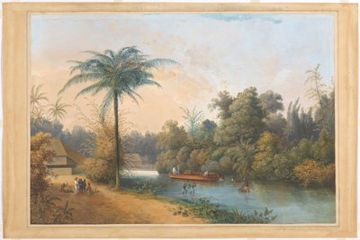 Waterfall at Tjieroek Betong Java by Charles William Meredith van de Velde