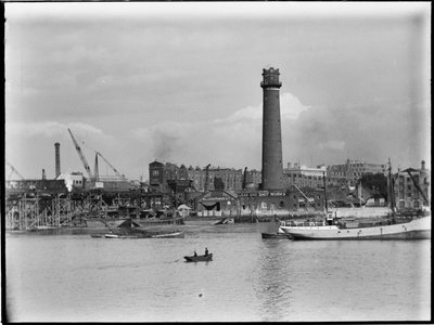 Shot Tower and Lead Works, Belvedere Road, Lambeth, Greater London Authority, 1936 by Charles William Prickett