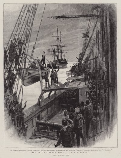 Off to the North Pole, a Last Farewell by Charles William Wyllie