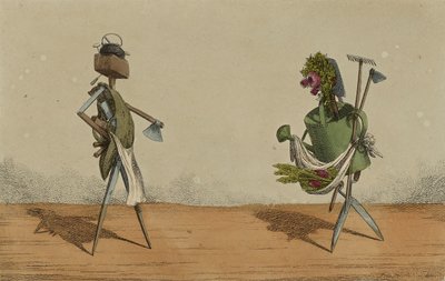 Implements Animated, Plate 2, Dedicated to the Carpenters and Gardeners of Great Britain, c.1811 by Charles Williams