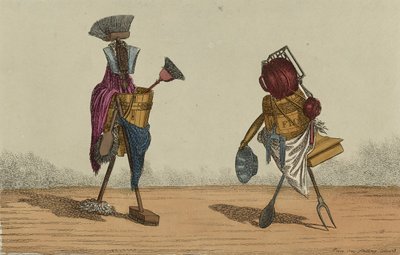 Implements Animated, Plate 2, Dedicated to the Housemaids and Cooks of the United Kingdoms, September 1811 by Charles Williams