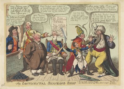 Napoleon as Barber for European Powers, 1806 by Charles Williams