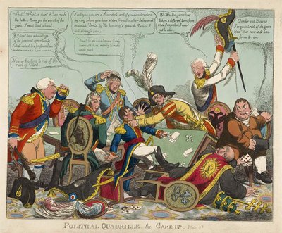 Political Quadrille -- the Game Up, pub. 1806 by Charles Williams
