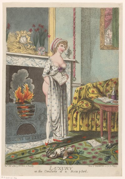 Woman Warming Herself by the Hearth, a Book in Her Hand by Charles Williams