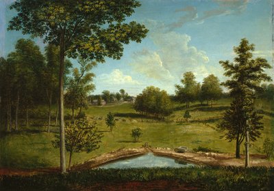 Landscape looking toward Sellers Hall from Mill Bank, c.1818 by Charles Willson Peale