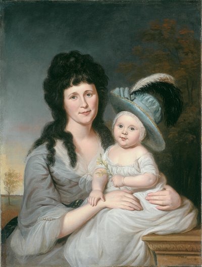 Mrs. John Nicholson Hannah Duncan and John Nicholson, Jr. by Charles Willson Peale
