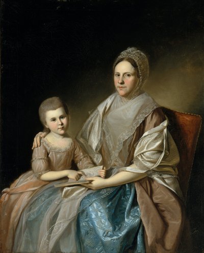 Mrs. Samuel Mifflin and Her Granddaughter Rebecca Mifflin Francis by Charles Willson Peale