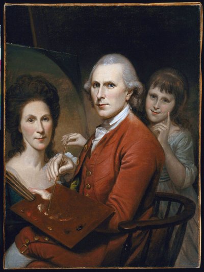 Self-Portrait with Angelica and Portrait of Rachel by Charles Willson Peale