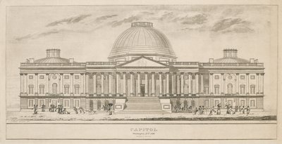 Capitol, Washington, D.C., engraved by Henry and James Stone, 1826 by Charles after Bulfinch