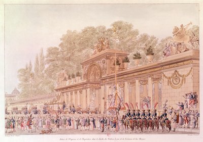 The Entry of the Emperor and Empress to the Tuileries Gardens on the Day of Their Wedding by Charles and Fontaine Percier