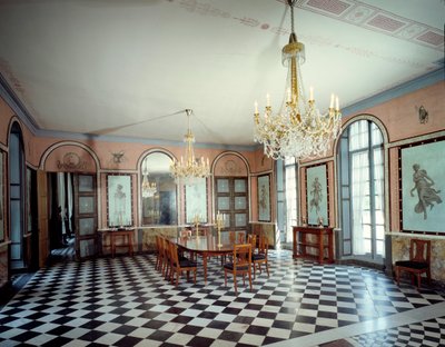 View of the dining room of the castle of Malmaison, residence of Emperor Napoleon I, decorated by Charles Percier and Pierre Francois Leonard Fontaine by Charles and Fontaine Pierre Percier