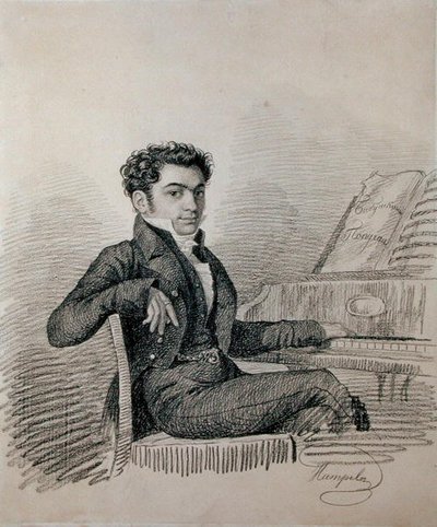 Portrait of the Composer Alexei N. Verstovsky (1799-1862) by Charles de Hampeln