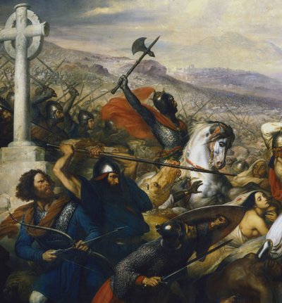 Charles Martel in the Battle of Tours (Detail) by Charles de Steuben