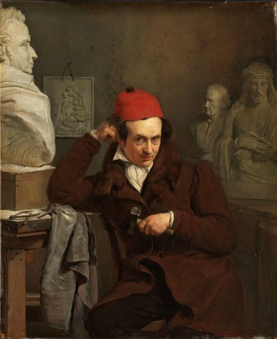 Portrait of Louis Royer (1793-1868), Sculptor by Charles van Beveren